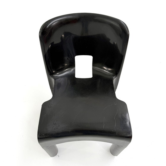 Image 1 of Chaise Universale Modèle 4867 noire par Joe Colombo pour Kartell, années 1970