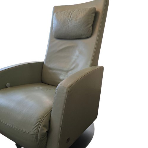 Image 1 of 1x Rolf Benz LSE 5800 relaxfauteuil leer olijf luxe meubilair