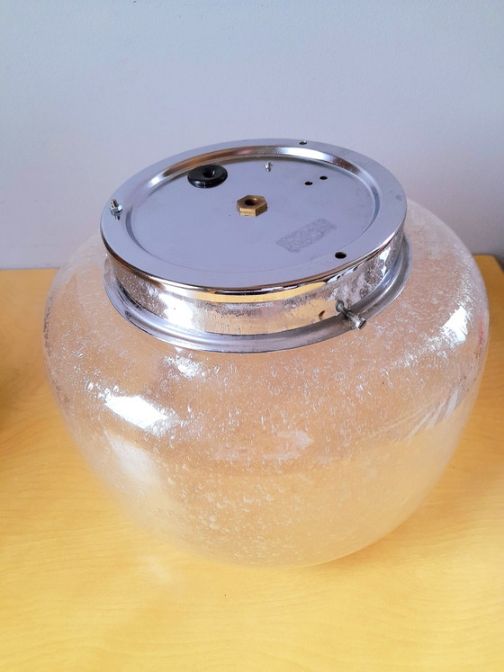 Space age wall or ceiling light in bubbled glass, 1970s – Wall lights, Metal (photo 9 of 9)