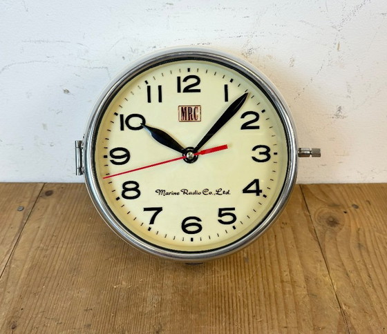 Image 1 of Vintage beige MRC scheepswandklok, jaren 70