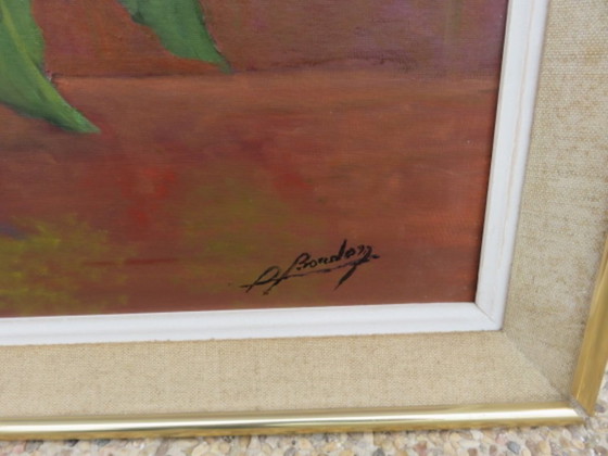 Image 1 of Bodegón, girasol, firmado