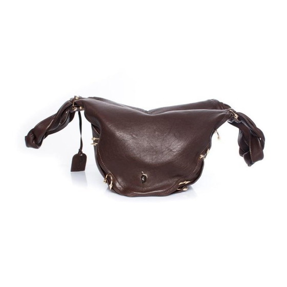 Image 1 of Borsa a tracolla Maison Du Posh in pelle marrone