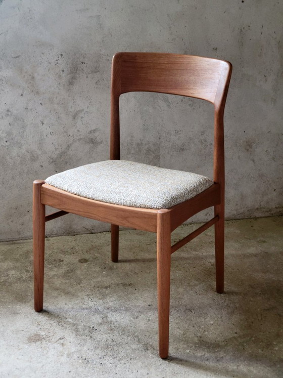 Set von 6 Henning Kjærnulf Esszimmerstühlen für KS Møbler aus Teak, Dänemark 1960 – korup stolefabrik, Wood (photo 6 of 10)