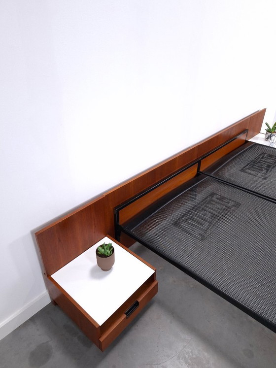 Double bed Japanese Series Cees Braakman for Pastoe and Auping with nightstands – Metal (photo 8 of 20)