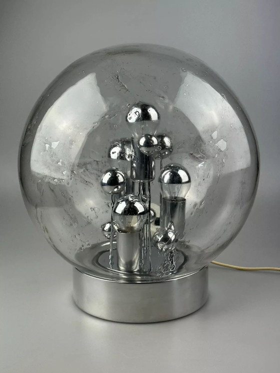 Image 1 of 60s 70s table lamp ball lamp Doria "Big Ball" glass space age design