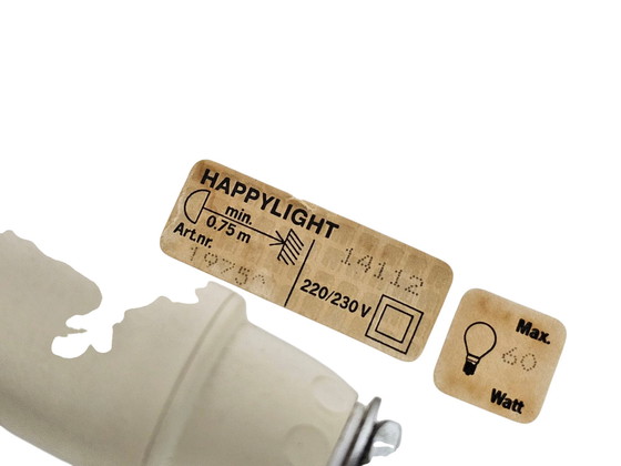 Image 1 of Happy Light - 'Fan' - lampada da parete - vetro pressato - metallo - anni '90