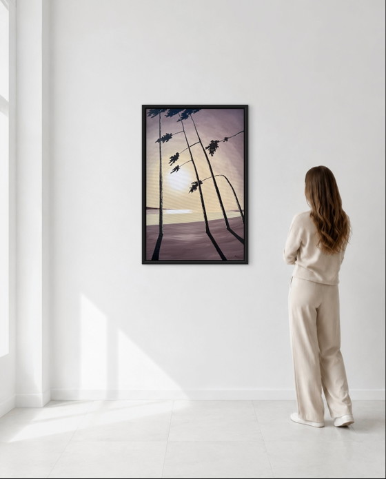 Acrylic and ink on stretched canvas, 100x65cm – Paintings & Drawings, Wood (photo 11 of 15)