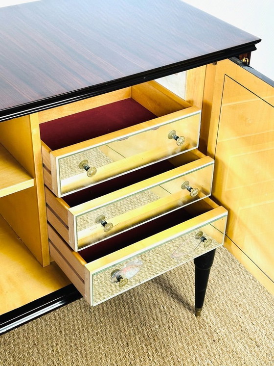 Image 1 of Aparador modernista de marquetería, Francia, años 50