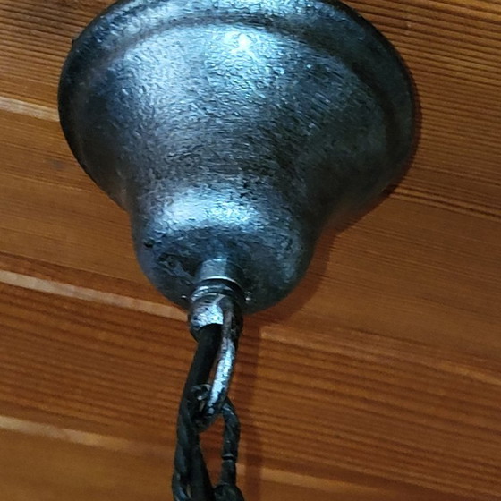 Originele Kaiser Leuchten kroonluchter/plafondlamp – Rustieke stijl uit het midden van de vorige eeuw (jaren (photo 3 of 5)