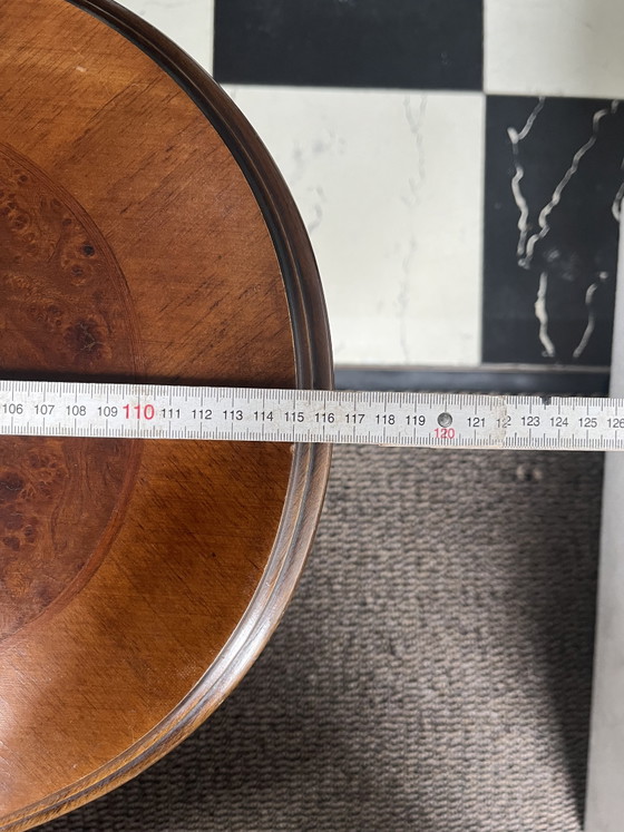 Exclusieve vintage wortelnoten salontafel (Burl Walnut) – Gestoken poot | 116 × 68 cm – Wood (photo 10 of 12)