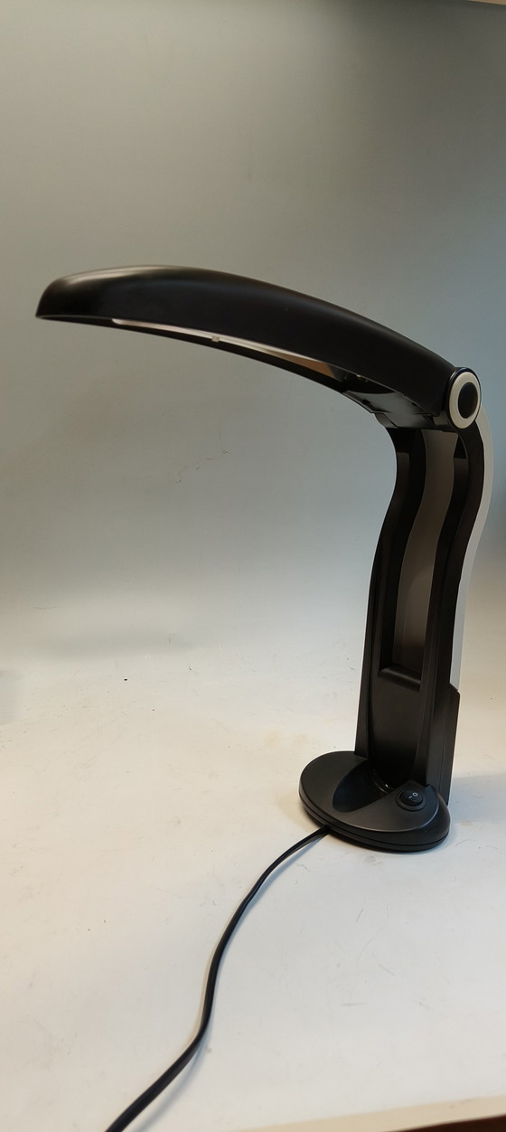 Image 1 of Lampada vintage Toucan di H. T. Huang per Lenoir in bianco e nero.