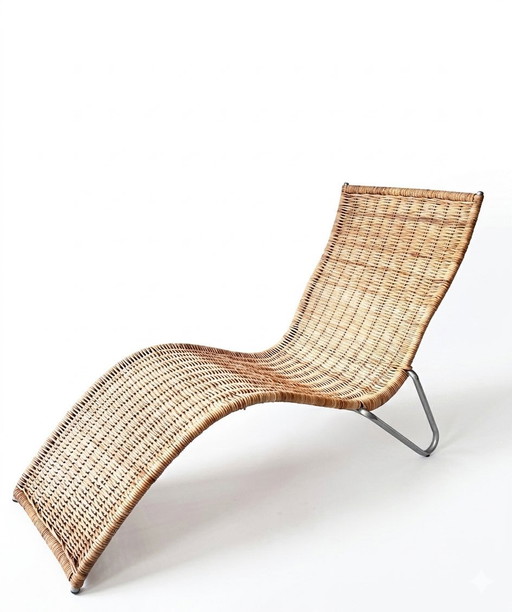 Karl Malmvall for IKEA Curved Rattan Lounge Armchair Sweden 2005