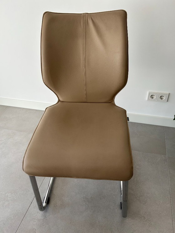Image 1 of 6x Bree's New World leren stoelen