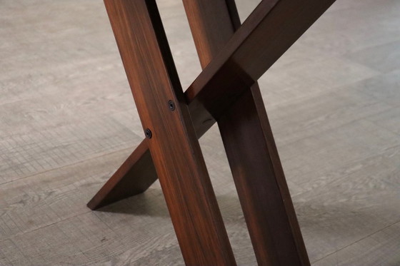 Image 1 of Mesa de comedor TL58 en nogal, diseñada por Marco Zanuso para Poggi, Italia, década de 1960.