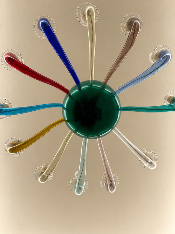 Gio Ponti for Venini — 99.80 Kroonluchter, 12 Lichten, Veelkleurig Murano Glas (photo 5 of 6)