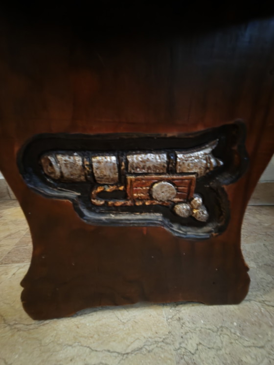 Mudéjar-stoel met handgesneden hout – Stoelen / fauteuils, Metal, Wood (photo 4 of 6)