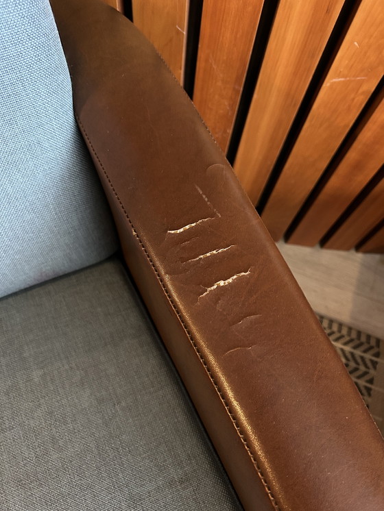 Image 1 of Set van 2 vintage fauteuils jaren ’50/’60 – stof & skai