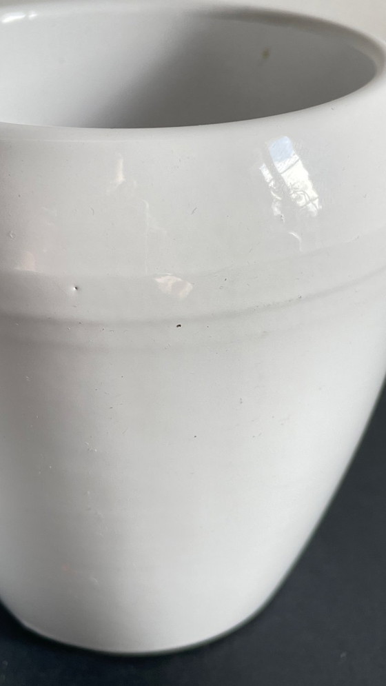 Image 1 of Pair of White Ceramic Candlesticks