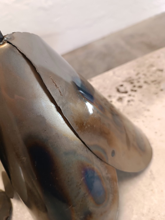 Image 1 of Set di 2 lampade a sospensione in metallo a forma di fiore