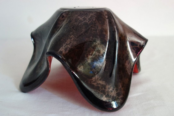 Image 1 of Jarrón vacío de bolsillo con forma de pañuelo de cerámica de los años 50/60 en Francia.