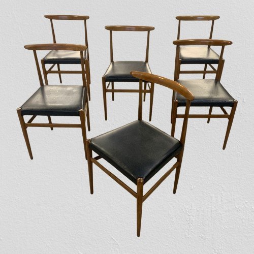 6 Mid - Century Design Dining Chairs
