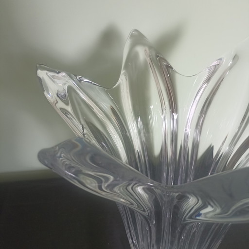Imposing Vintage Crystal Vase – Art Vannes France – 1960s (4.42 kg)
