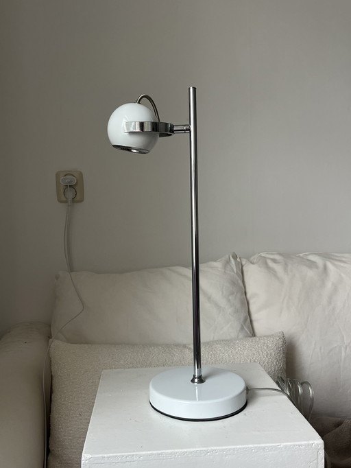Vintage Oogbol lamp wit