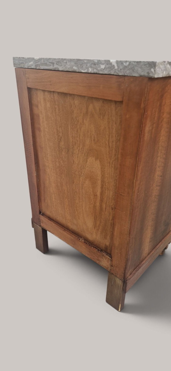 Mobile Art Déco - Legno di noce e marmo grigio - Circa 1930, Credenze, Beige (foto 12 di 15)