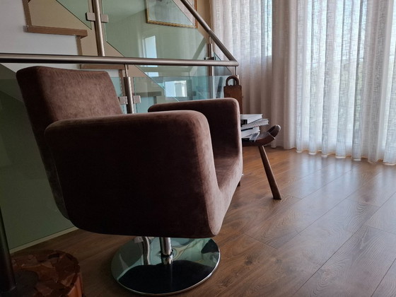 Image 1 of Mid-Century Modern Space Age Swivel Lounge Chair