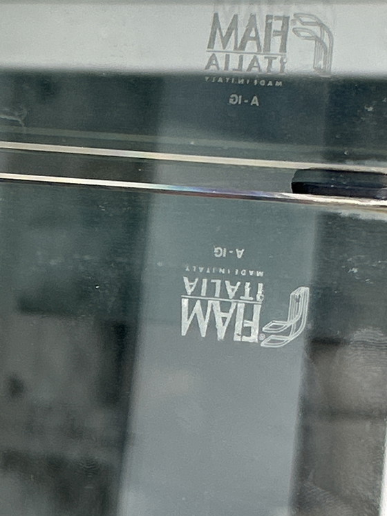 Image 1 of Mesa de cristal FIAM original – diseño italiano