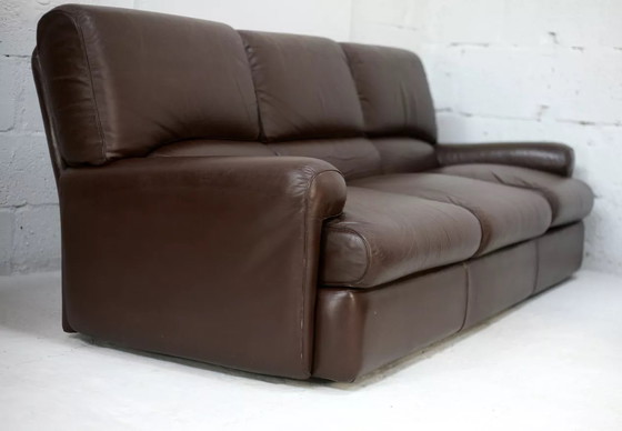 Image 1 of 3-zitsbank en leren fauteuil, Steiner