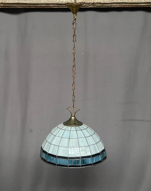 Tiffany-style pendant lamp. – kroonluchters, Crystal, Glass, Art Nouveau (photo 2 of 6)