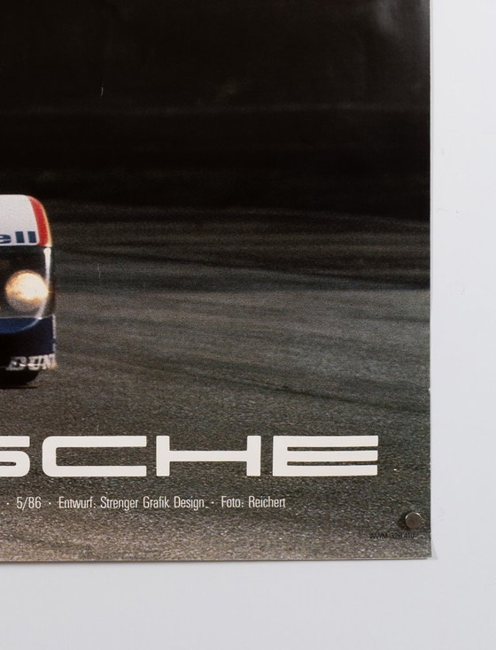 Image 1 of Porsche Monza Sprint – 1986 – Poster originale vintage Porsche – Motorsport anni '80 – 102x76 cm