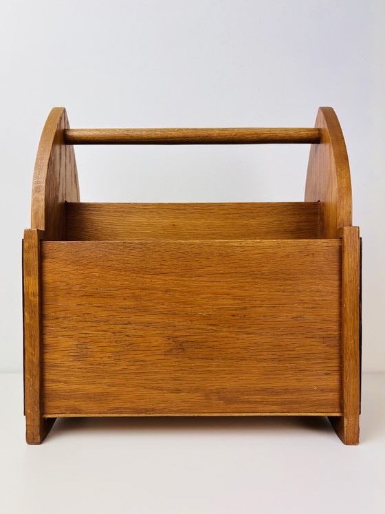 Image 1 of Antique original Amsterdam School magazine rack 1920