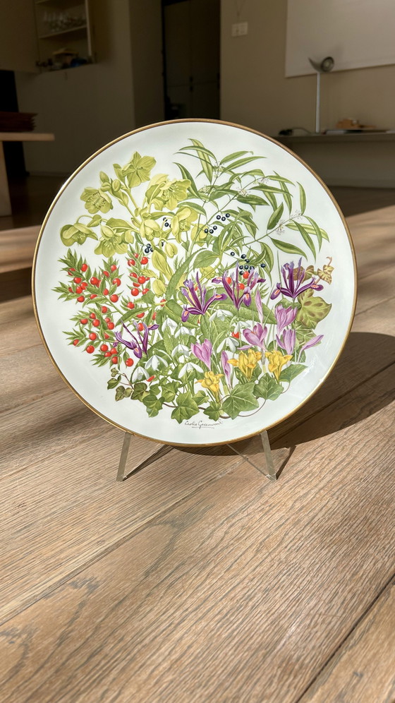 Image 1 of Collezione di piatti in porcellana Franklin "Fiori dell'anno" della Royal Horticultural Society