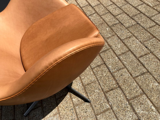 Image 1 of Exclusive early Fritz Hansen Egg Chair from 07–‘63 in Cognac Camel vintage leather in MINT CONDITION!!