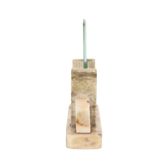 Pequeño marco de fotos Art Déco con cuadro de mármol y cristal con borde espejado. – Marcos de fotos, Marble (photo 8 of 14)