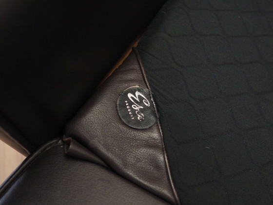 Image 1 of Divano in pelle marrone, design danese, anni '70, designer: Werner Langenfeld, manifattura: Esa