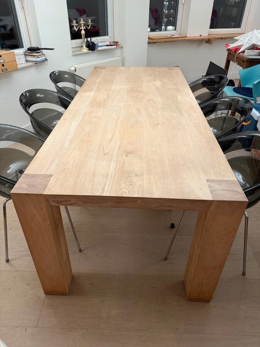 Stylish Pilat & Pilat Light Oak Table (220 x 94 x 76)