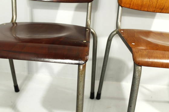 Image 1 of Chaises modèle 106 de W. H. Gispen pour Delft, années 1950, lot de 6