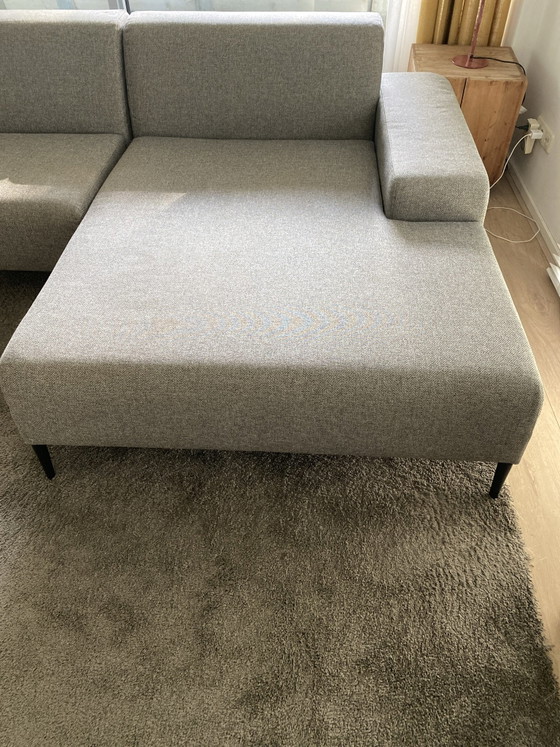 Canapé d'angle Koozo, Canapés 3 places, Textile, Polyester, Taupe (photo 5 sur 5)