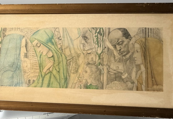 Jan Toorop 1858-1928 / Litografia Originale - Il Sacrificio 1927 – Litografie e stampe, Paper (photo 3 of 6)