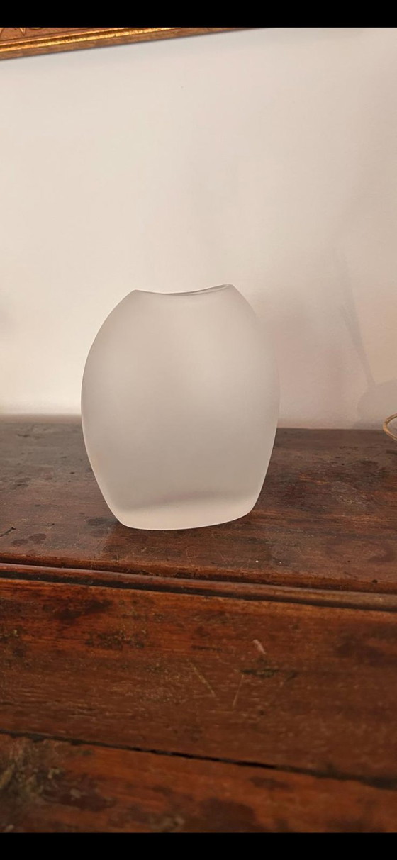 Image 1 of Authentic Hermès "Galet" (Pebble) Vase in White Opaline Glass