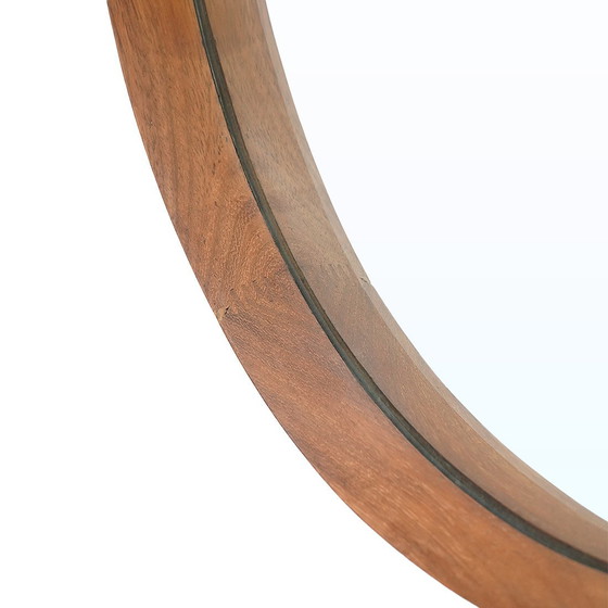 Image 1 of Round mirror with teak frame, 1960s