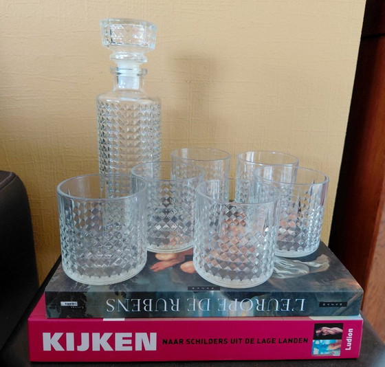 Vintage Verlipack Whisky Set 1970s, Decanter 0.5L + 6 Glasses – Glass & Decanter (photo 12 of 14)