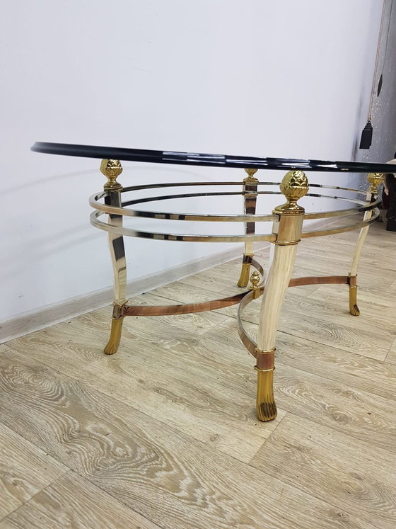 Vintage Italiaanse Salontafel van Luigi Della Maddalena, Italië, jaren 70 – Koffietafelboeken, Brass (photo 6 of 10)