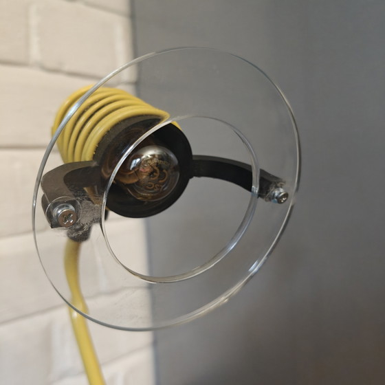 Vintage ESTO 54974 table lamp 1997 – Postmodern Space Age – yellow – Metal, Glass (photo 8 of 12)