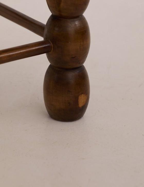 Image 1 of Low chair in solid wood (oak), vintage Dlg Dudouyt, circa 1960