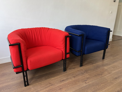 Set di 2 poltrone Harvink Design - Rosso e Blu - Postmodernismo olandese