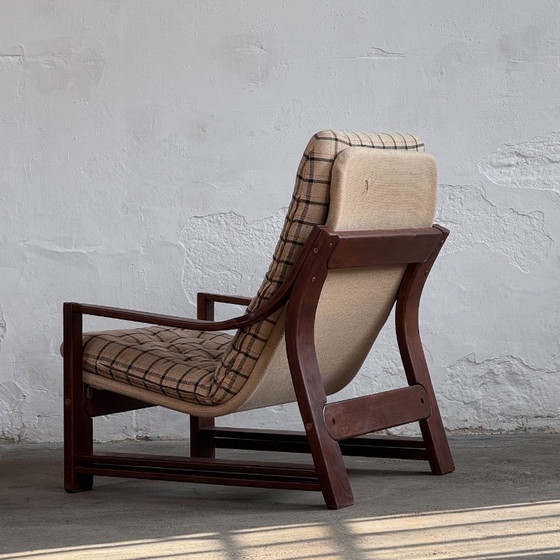 Image 1 of Salotto vintage con tavolino da caffè e motivo scozzese ungherese, anni '70